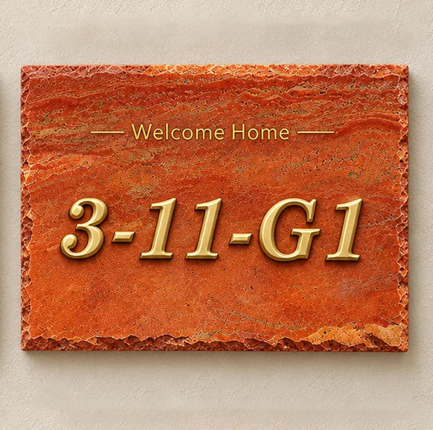 Custom Travertine Sign with Brass Lettering15.webp